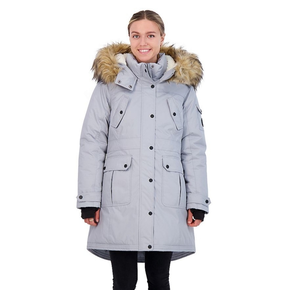Madden Girl Parka Coat Puffer with Faux Hood